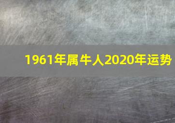 1961年属牛人2020年运势