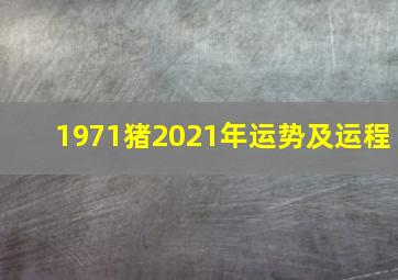 1971猪2021年运势及运程