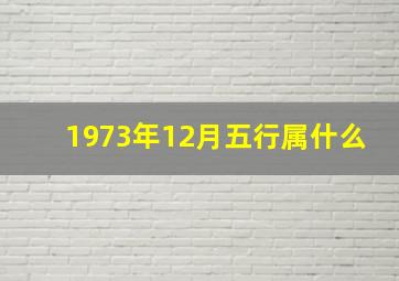 1973年12月五行属什么