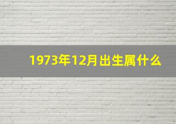 1973年12月出生属什么