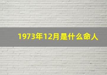 1973年12月是什么命人