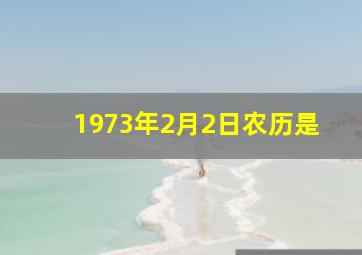 1973年2月2日农历是