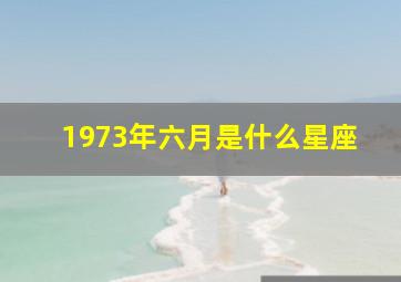 1973年六月是什么星座