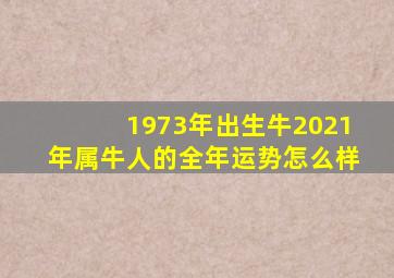 1973年出生牛2021年属牛人的全年运势怎么样