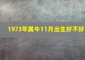 1973年属牛11月出生好不好