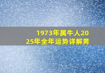 1973年属牛人2025年全年运势详解男