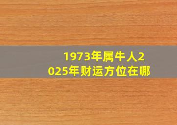 1973年属牛人2025年财运方位在哪