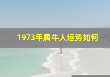 1973年属牛人运势如何