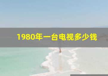 1980年一台电视多少钱