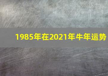 1985年在2021年牛年运势