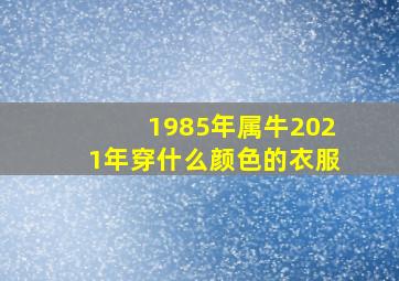 1985年属牛2021年穿什么颜色的衣服