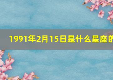 1991年2月15日是什么星座的