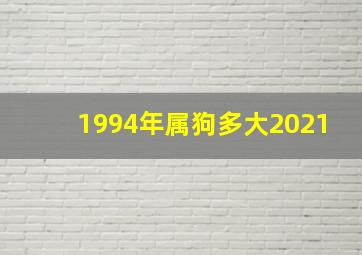 1994年属狗多大2021