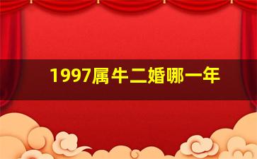 1997属牛二婚哪一年