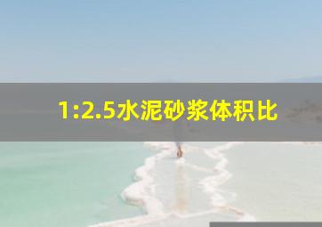 1:2.5水泥砂浆体积比