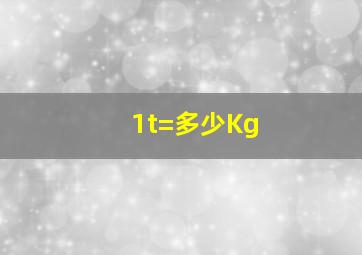 1t=多少Kg