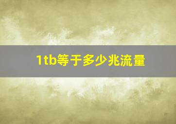 1tb等于多少兆流量