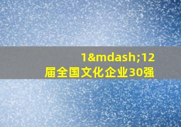 1—12届全国文化企业30强