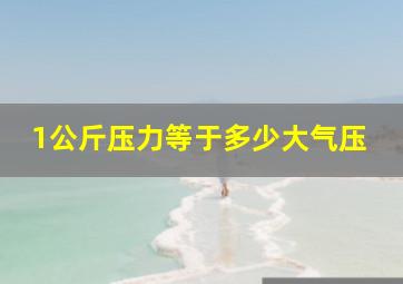 1公斤压力等于多少大气压