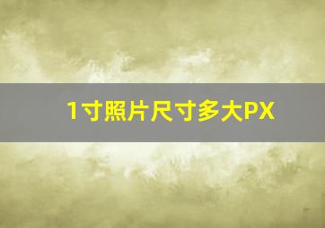 1寸照片尺寸多大PX