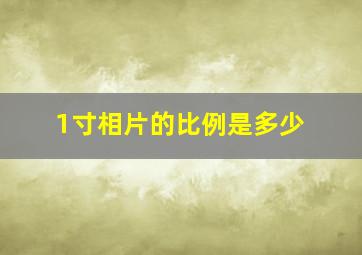 1寸相片的比例是多少