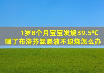 1岁8个月宝宝发烧39.5℃喝了布洛芬混悬液不退烧怎么办