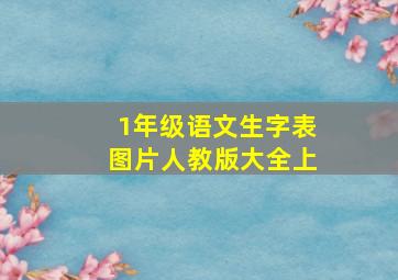 1年级语文生字表图片人教版大全上