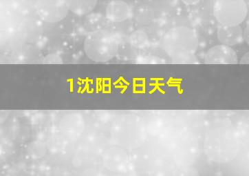 1沈阳今日天气