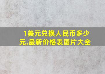 1美元兑换人民币多少元,最新价格表图片大全