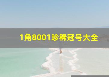 1角8001珍稀冠号大全