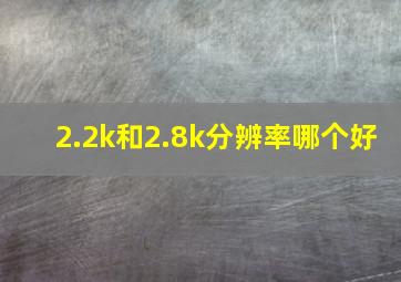 2.2k和2.8k分辨率哪个好