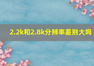 2.2k和2.8k分辨率差别大吗