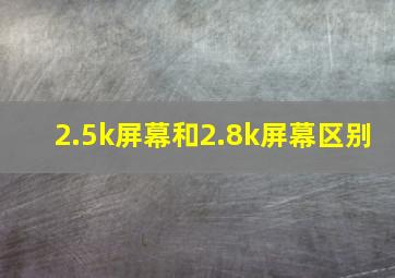 2.5k屏幕和2.8k屏幕区别