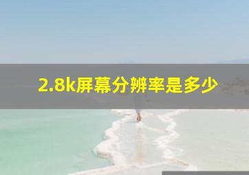 2.8k屏幕分辨率是多少