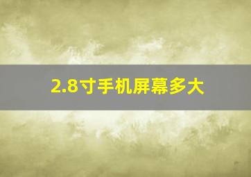 2.8寸手机屏幕多大