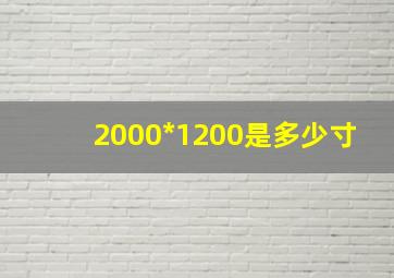 2000*1200是多少寸