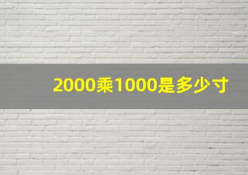 2000乘1000是多少寸