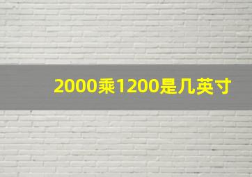 2000乘1200是几英寸