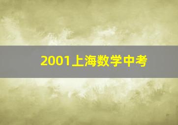 2001上海数学中考