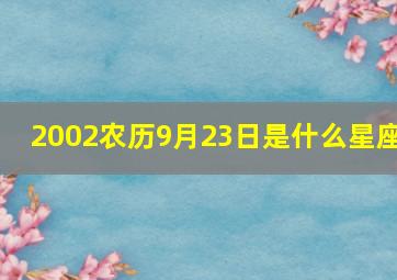 2002农历9月23日是什么星座