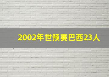 2002年世预赛巴西23人