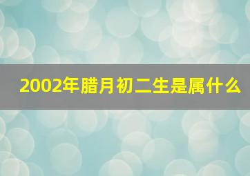 2002年腊月初二生是属什么