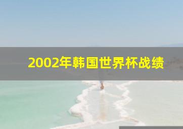 2002年韩国世界杯战绩