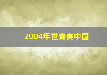 2004年世青赛中国