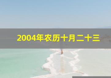 2004年农历十月二十三