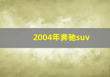 2004年奔驰suv