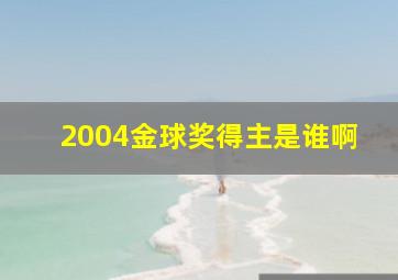 2004金球奖得主是谁啊