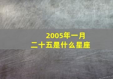 2005年一月二十五是什么星座