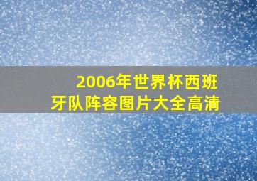 2006年世界杯西班牙队阵容图片大全高清