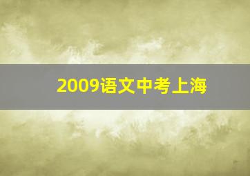 2009语文中考上海